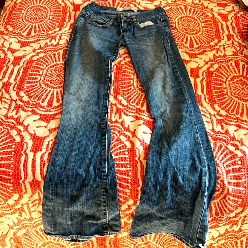 Low rise flare jeans